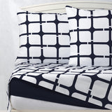 Geo Printed Sheet Set // Navy