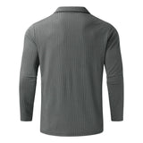 Quarter-Zip Long-Sleeve Ribbed Polo