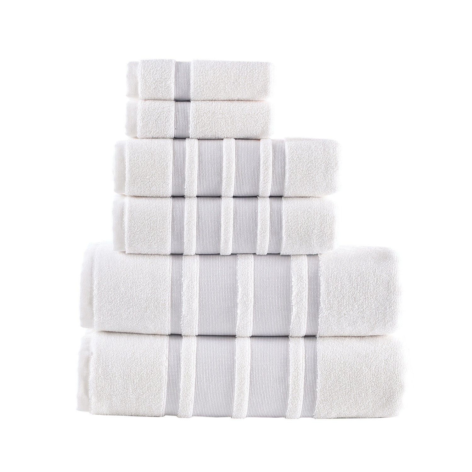 Contrast Border // Towel Set // Set of 6