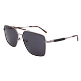 Men's // Ferragamo SF298S 037 Navigator Sunglasses // Brown Titanium + Gray