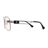 Versace // Men's // VE1287 1001 Aviator Optical Glasses // Gunmetal + Clear Demo Lenses