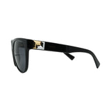 Men's // Versace VE4346 GB1/87 Square Sunglasses // Black Gold + Dark Gray