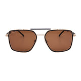 Men's // Ferragamo SF298S 743 Aviator Sunglasses // Gold Black + Brown