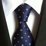 Formal Men's Necktie // Navy Blue Diamond Dot