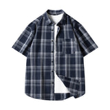 Glen Check Short-Sleeve Button-Up