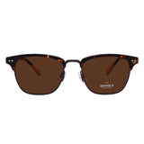 Shinola // Men's Square SH2300S 242 Sunglasses // Satin Gunmetal Havana + Brown Lenses