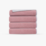 Double Face 4 Pieces Turkish Hand Towels Set