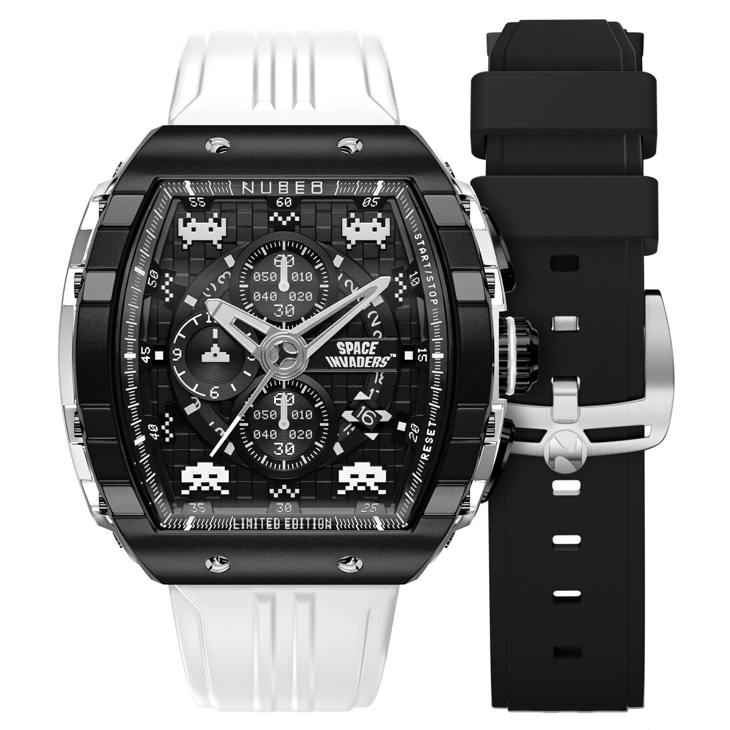 Nubeo Magellan Chronograph Space Invaders Limited Edition Quartz // NB-6024-SI-09