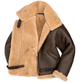 Faux Leather Fleece-Lined Jacket