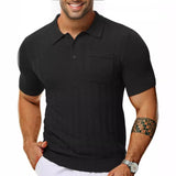 Textured Short-Sleeve Polo