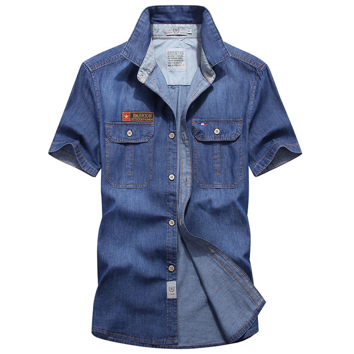 Denim Button-Up Shirt