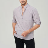 Pop-over Mandarin Collar T-shirt