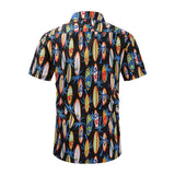 Surf Print Short-Sleeve Button-Up Shirt