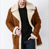 Thick Plush w/ Faux Fur Lapel Jacket
