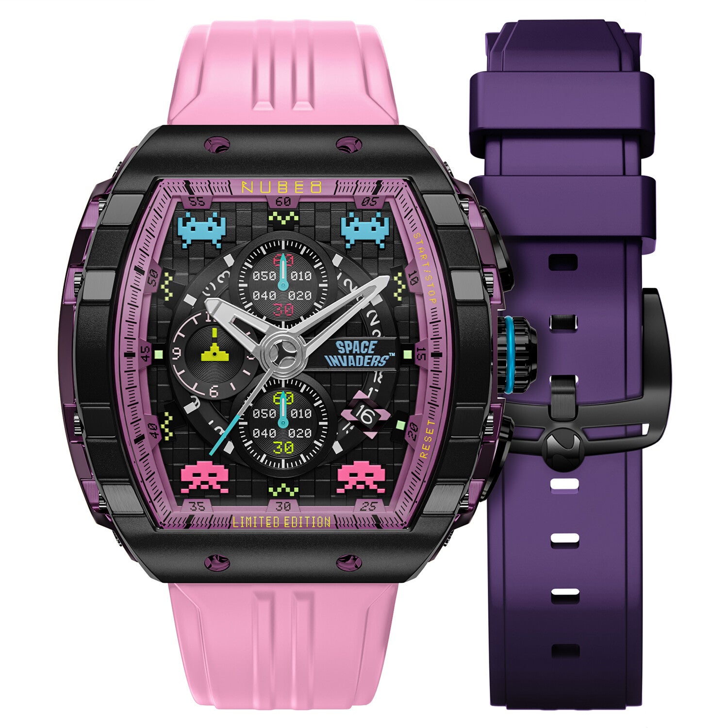 Nubeo Magellan Chronograph Space Invaders Limited Edition Quartz // NB-6024-SI-07