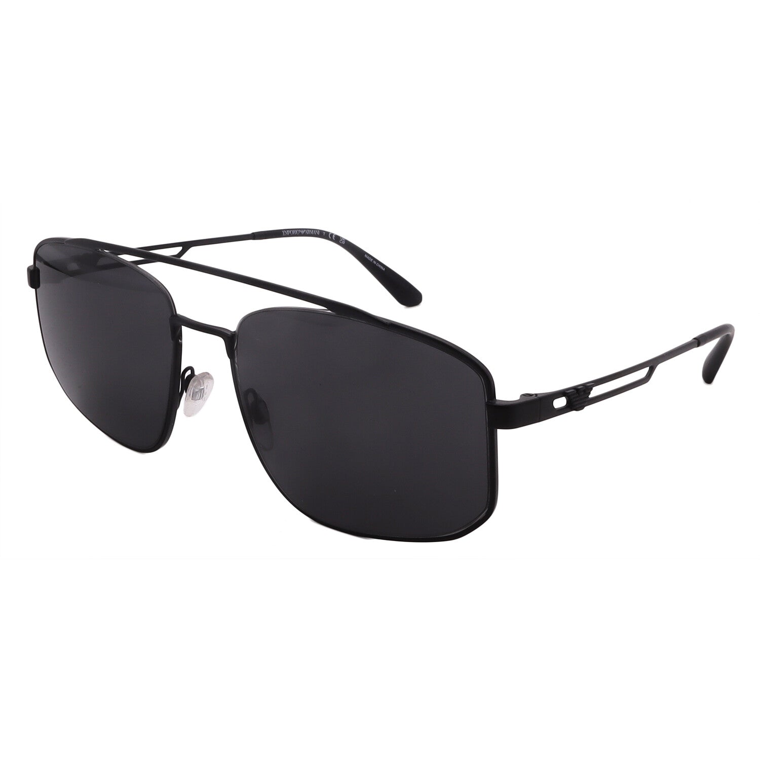 Armani // Men's EA2139 300187 Aviator Sunglasses // Matte Black + Gray