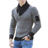 Ribbed Shawl Collar Sweater