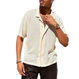 Waffle Knit Button-Down Shirt
