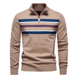 Striped Zip-Up Pullover