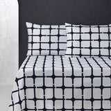Geo Printed Sheet Set // Navy