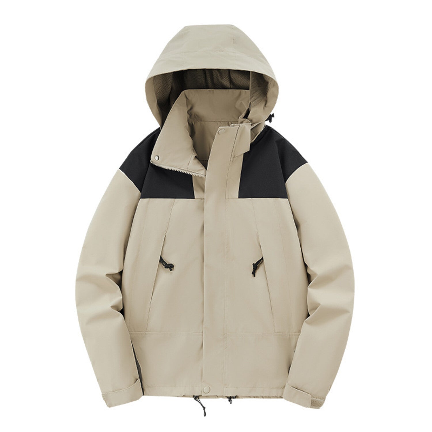 Hooded Blocked Outdoor Jacket