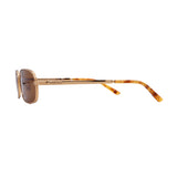 Gucci // Unisex GG1457S 002 Pilot Sunglasses // Gold + Dark Brown Lenses