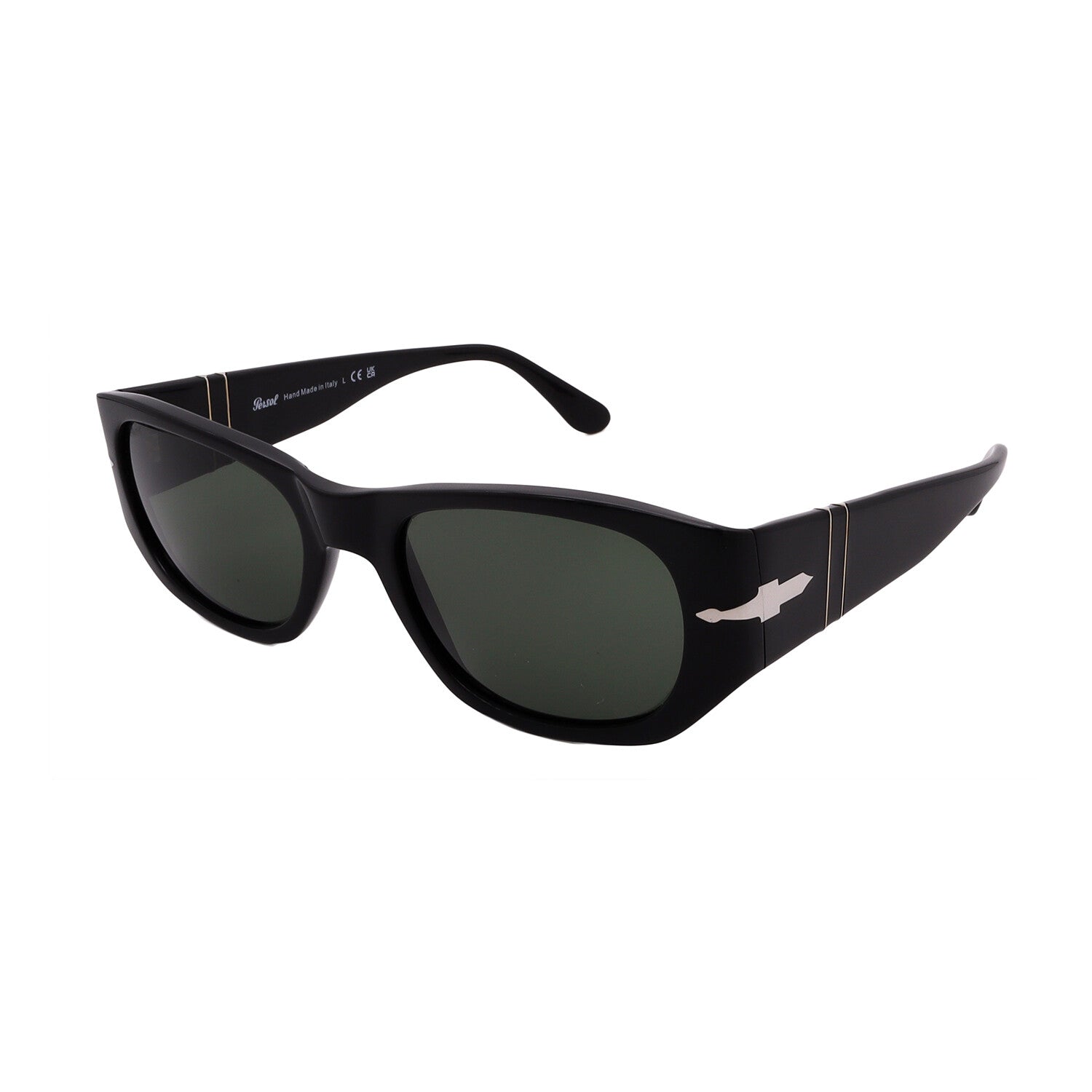 Persol // Men's // PO3307S 95/31 Square Sunglasses // Black + Green