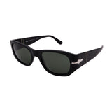 Persol // Men's // PO3307S 95/31 Square Sunglasses // Black + Green