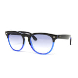 Ray Ban Unisex RB4471/663219 IRIS Sunglasses // Black on Transparent Blue