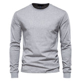 Solid Crewneck Long-Sleeve T-Shirt