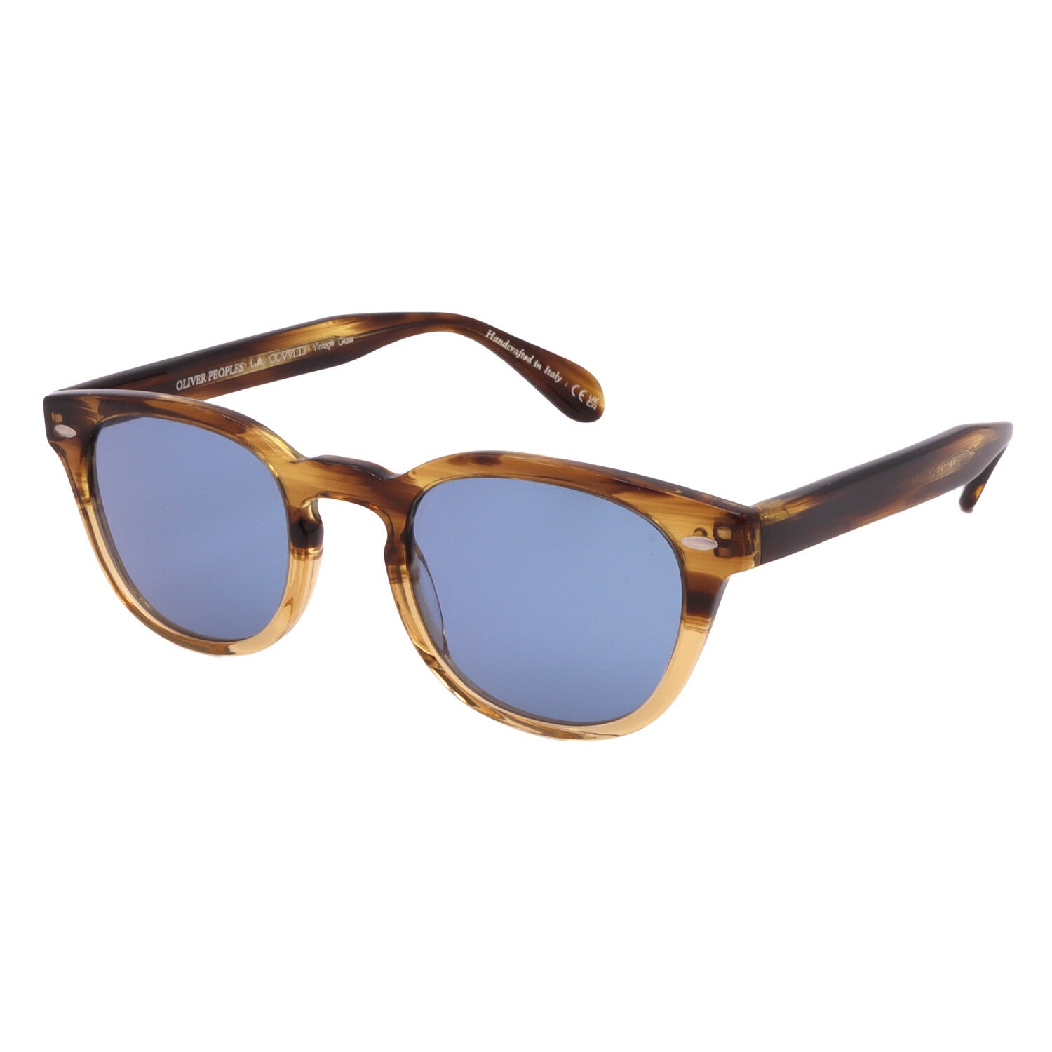 Oliver Peoples // Men's // OV5036S 170356 Round Sunglasses // Light Havana  + Blue