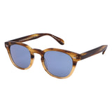 Oliver Peoples // Men's // OV5036S 170356 Round Sunglasses // Light Havana  + Blue