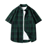Glen Check Short-Sleeve Button-Up