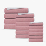 Double Face 16 Pieces Turkish Towels Set