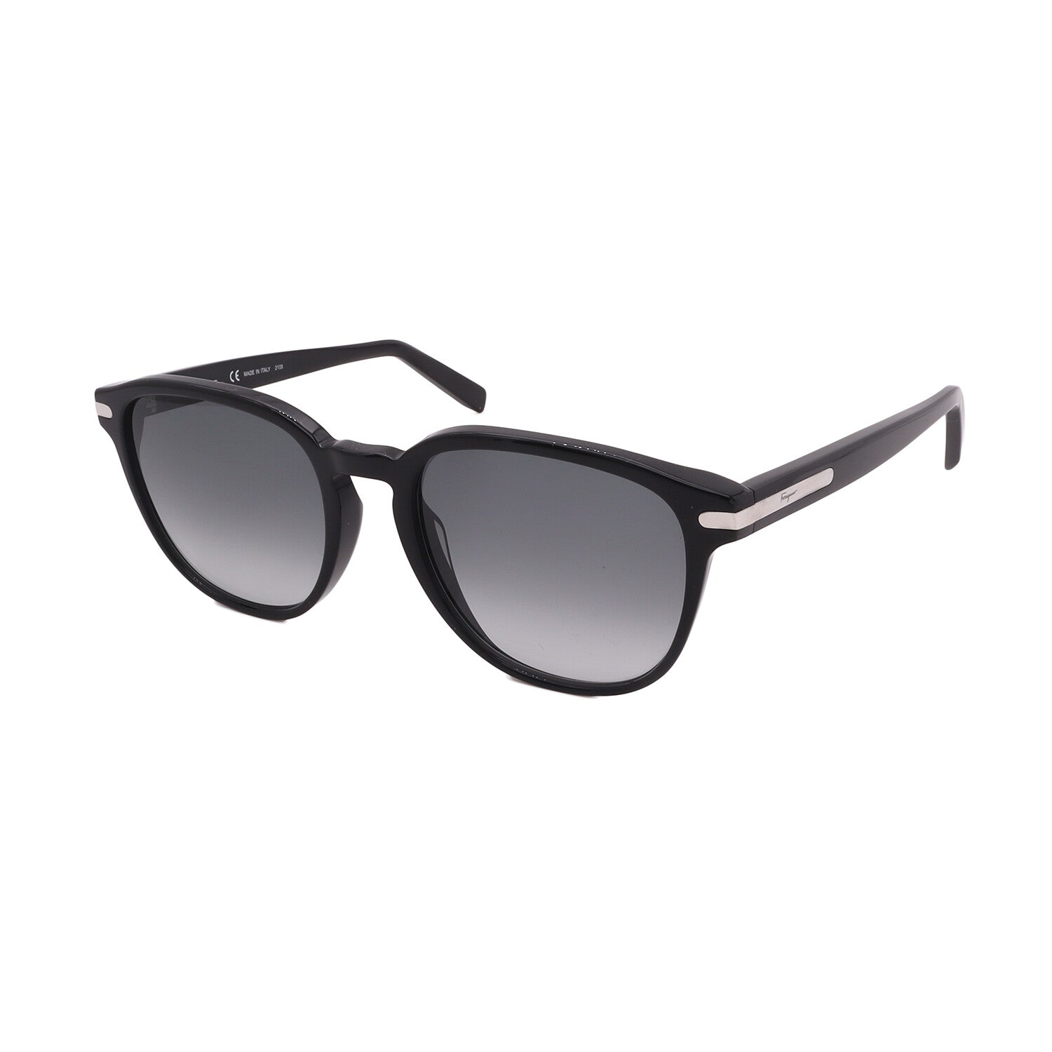 Men's // Ferragamo SF993S 001 Pilot Sunglasses // Black + Gray Gradient