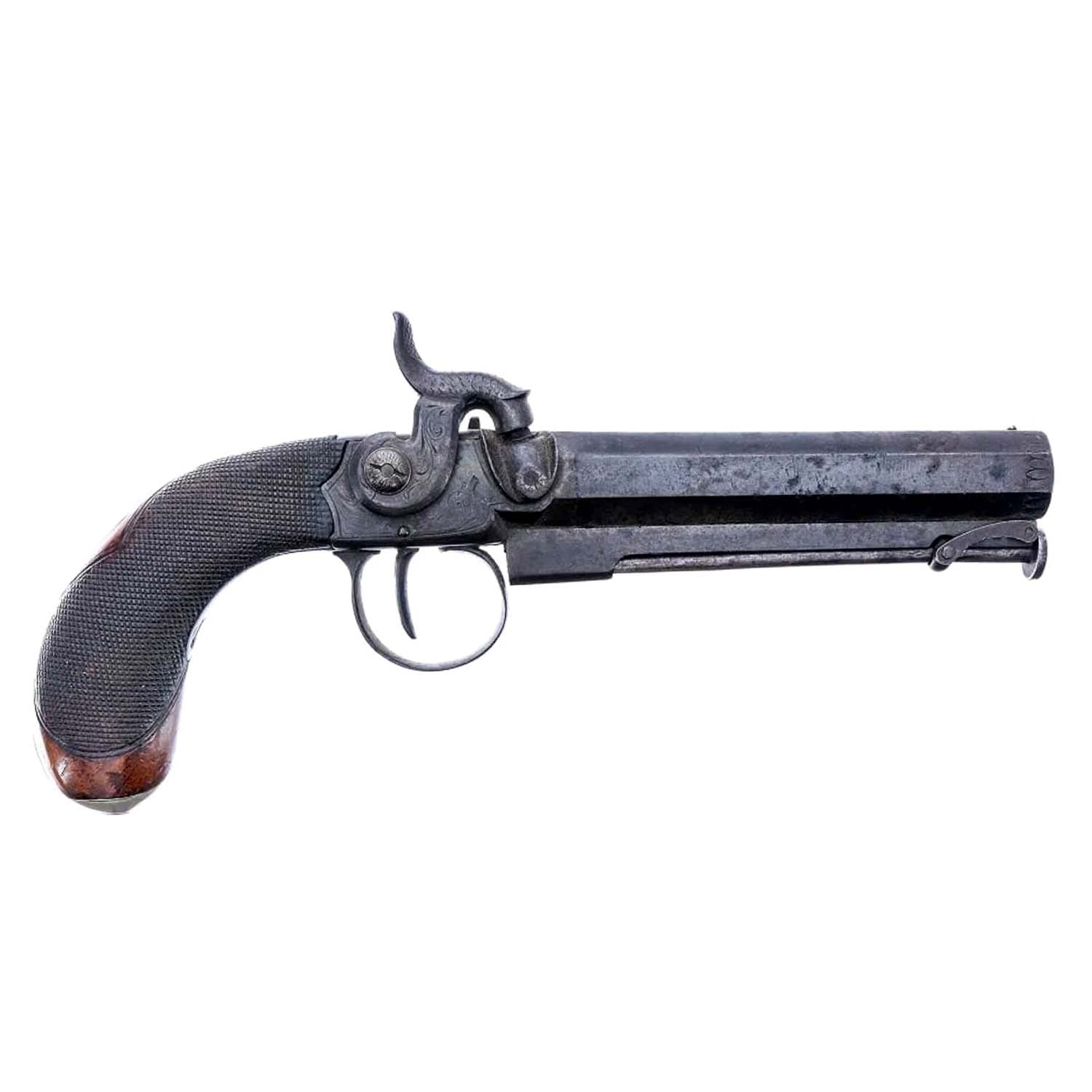 English Belt Clip Percussion Pistol // Mid-1800's