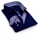 Button-Up Shirt //  - Tailored Fit - contrast  trimming - final sale