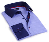 Button-Up Shirt //  - Tailored Fit - contrast  trimming - final sale