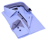 Button-Up Shirt //  - Tailored Fit - contrast  trimming - final sale
