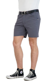 Everyday Stretch Shorts with a Comfortable Built-In Liner - Business Casual Style- Grey