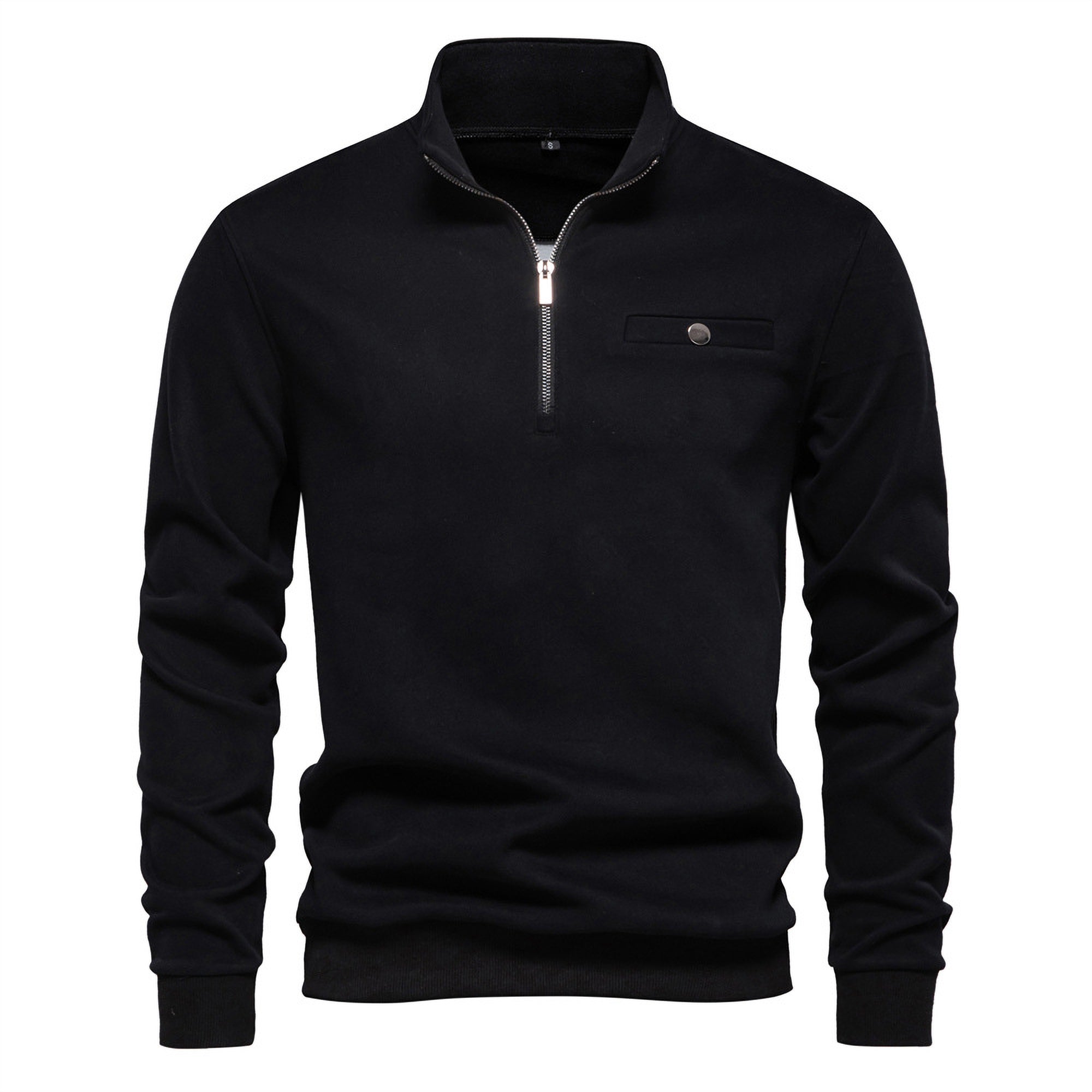 Quarter-Zip Pocket Detail Sweatshirt
