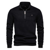 Quarter-Zip Pocket Detail Sweatshirt