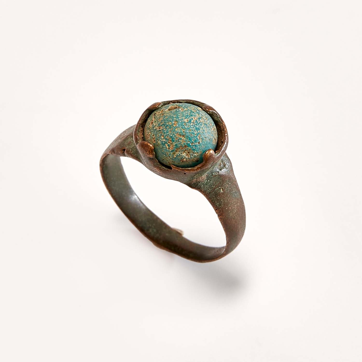Lovely Medieval Ring With Glass Inlay // 11th-15th Century