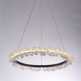 Claire Steel & Glass Chandelier Light, Clear/Black