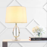 Trento Metal & Acrylic Table Lamp, White/Clear