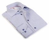 Made in Italy Dress Shirts// Navy Check- contemporary fit- Final Sale