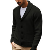Shawl Collar Button Up Cardigan