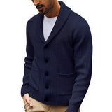 Shawl Collar Button Up Cardigan