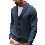 Shawl Collar Button Up Cardigan
