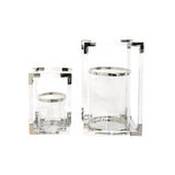 Soren Lucite & Glass Lantern // Large